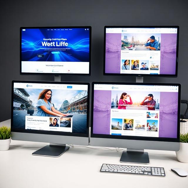Website design on multiple screens